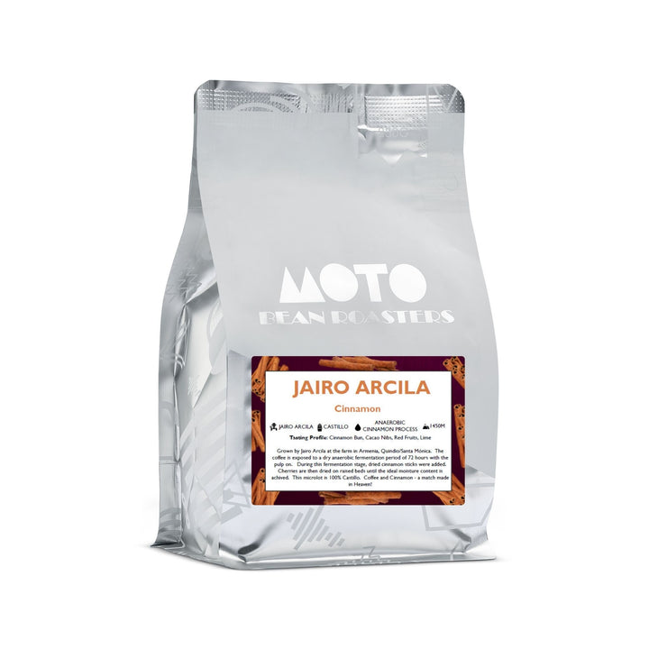 Motobean Speciality Roasters Jairo Arcila Cinnamon Premium Fermented Coffee Beans 250g