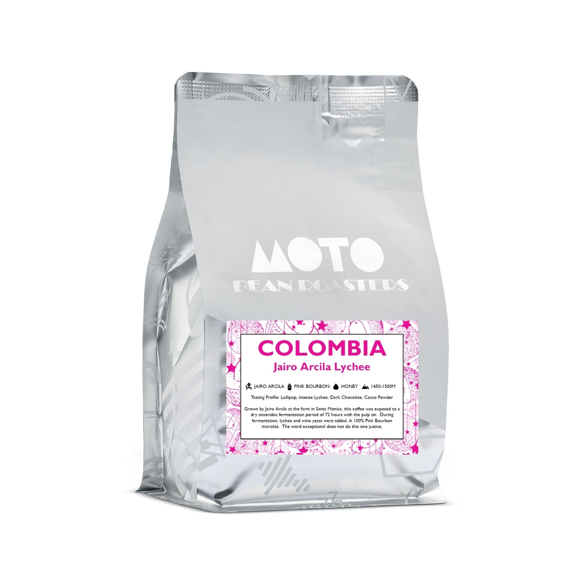 Motobean Speciality Roasters Jairo Arcila Lychee Premium Fermented Coffee Beans 250g