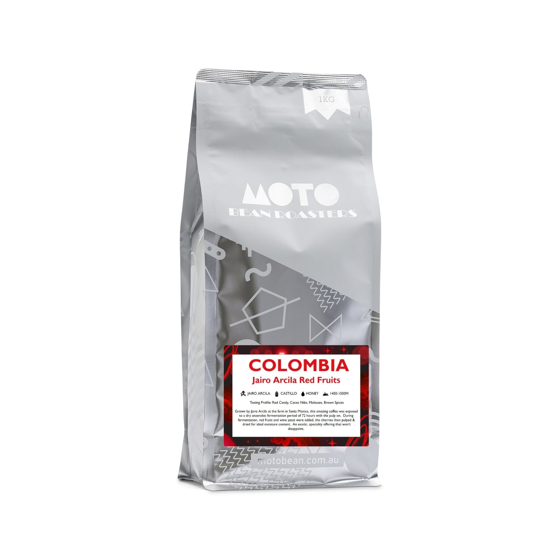 Motobean Speciality Roasters Jairo Arcila Red Fruits Premium Fermented Coffee Beans 1kg