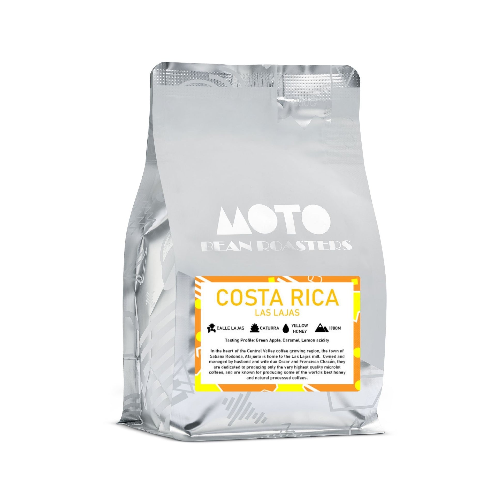 Motobean Speciality Roasters Costa Rica Las Lajas Cumbre De Poas Yellow Honey Coffee Beans Roasted for Espresso 250g