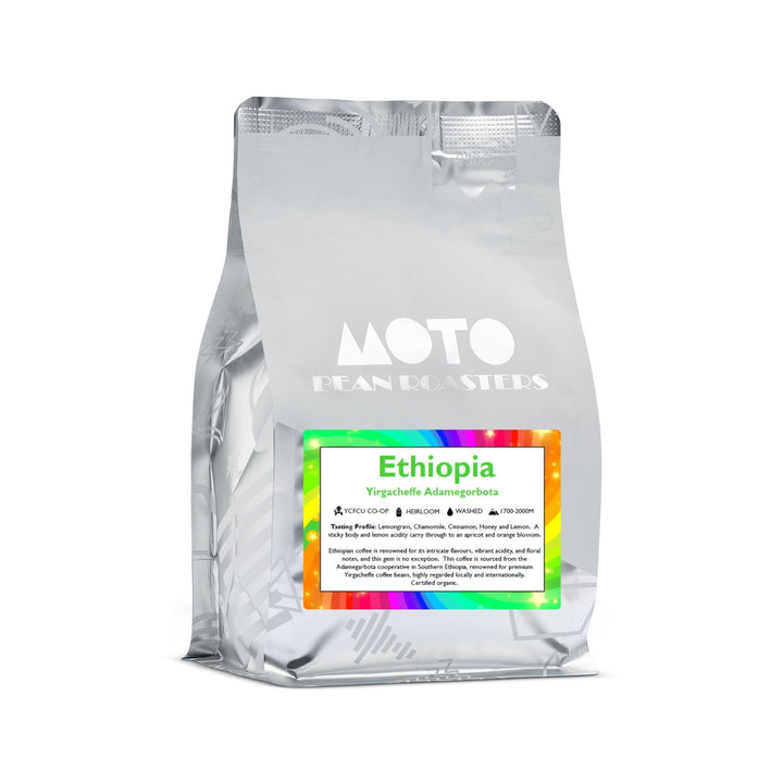 Motobean Speciality Coffee Roasters Ethiopia Yirgacheffe Adamegorbota Premium Coffee Beans Roasted for Espresso 250g