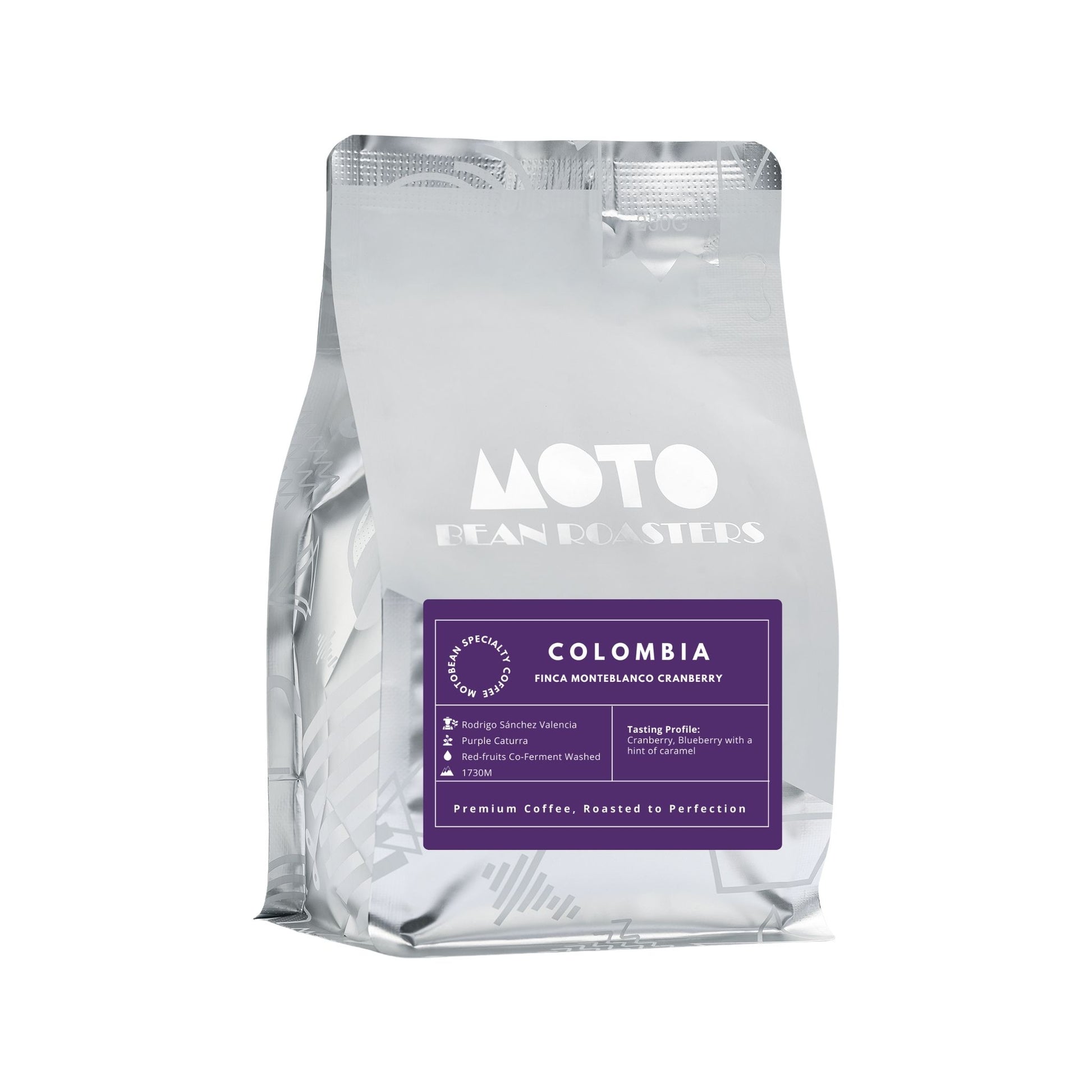 Motobean Speciality Roasters Finca Monteblanco Rodrigo  Sánchez Cranberry Premium Fermented Coffee Beans 250gm