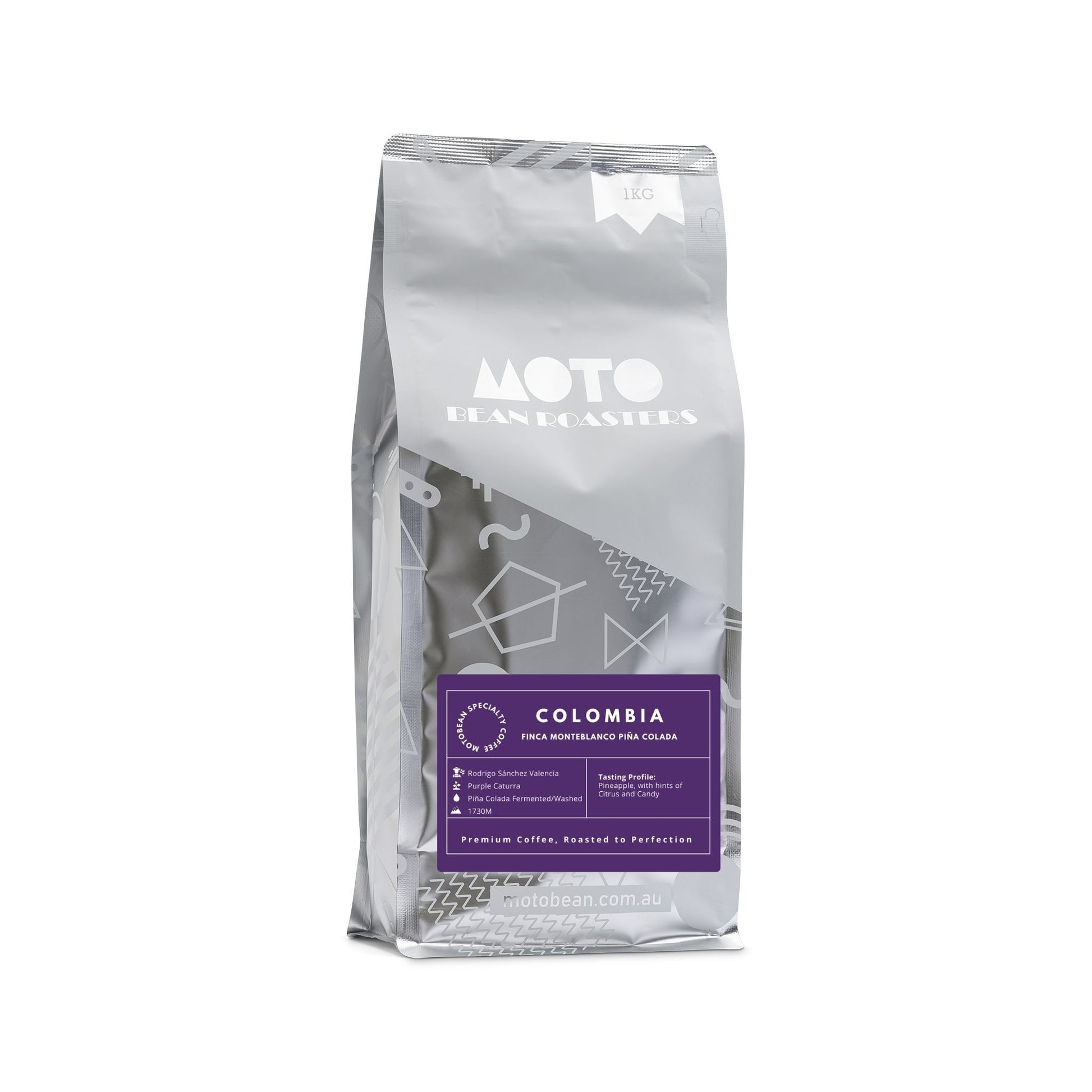 Motobean Speciality Roasters Finca Monteblanco Rodrigo  Sánchez Piña Colada Premium Fermented Coffee Beans 1kg