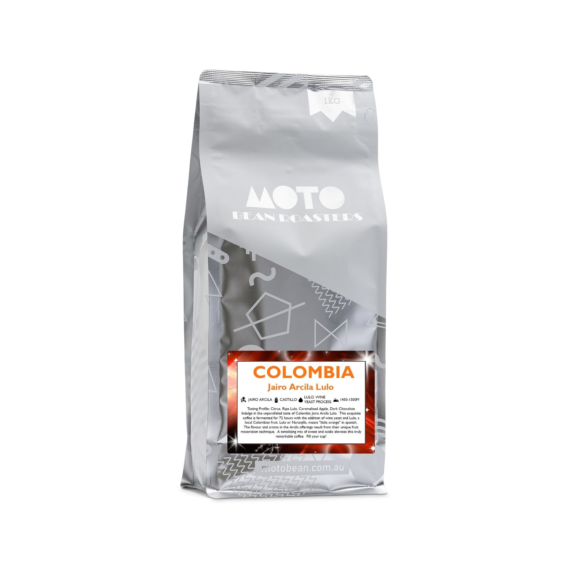 Motobean Speciality Roasters Jairo Arcila Lulo Premium Fermented Coffee Beans 1kg