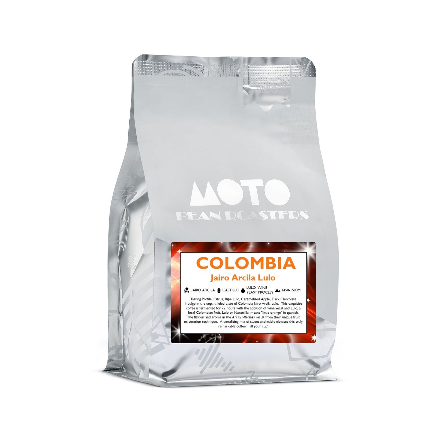 Motobean Speciality Roasters Jairo Arcila Lulo Premium Fermented Coffee Beans 250g