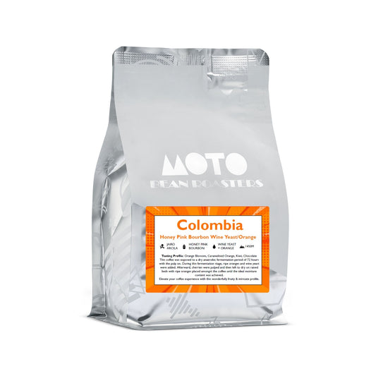 Motobean Speciality Roasters Jairo Arcila Wine Yeast Orange Premium Fermented Coffee Beans 250g