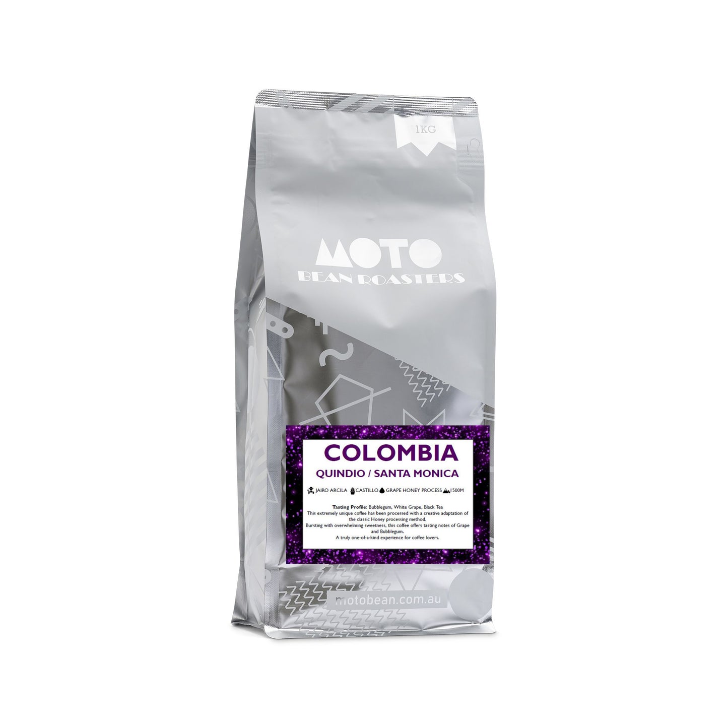 Motobean Speciality Roasters Jairo Arcila Grape Premium Fermented Coffee Beans 1kg