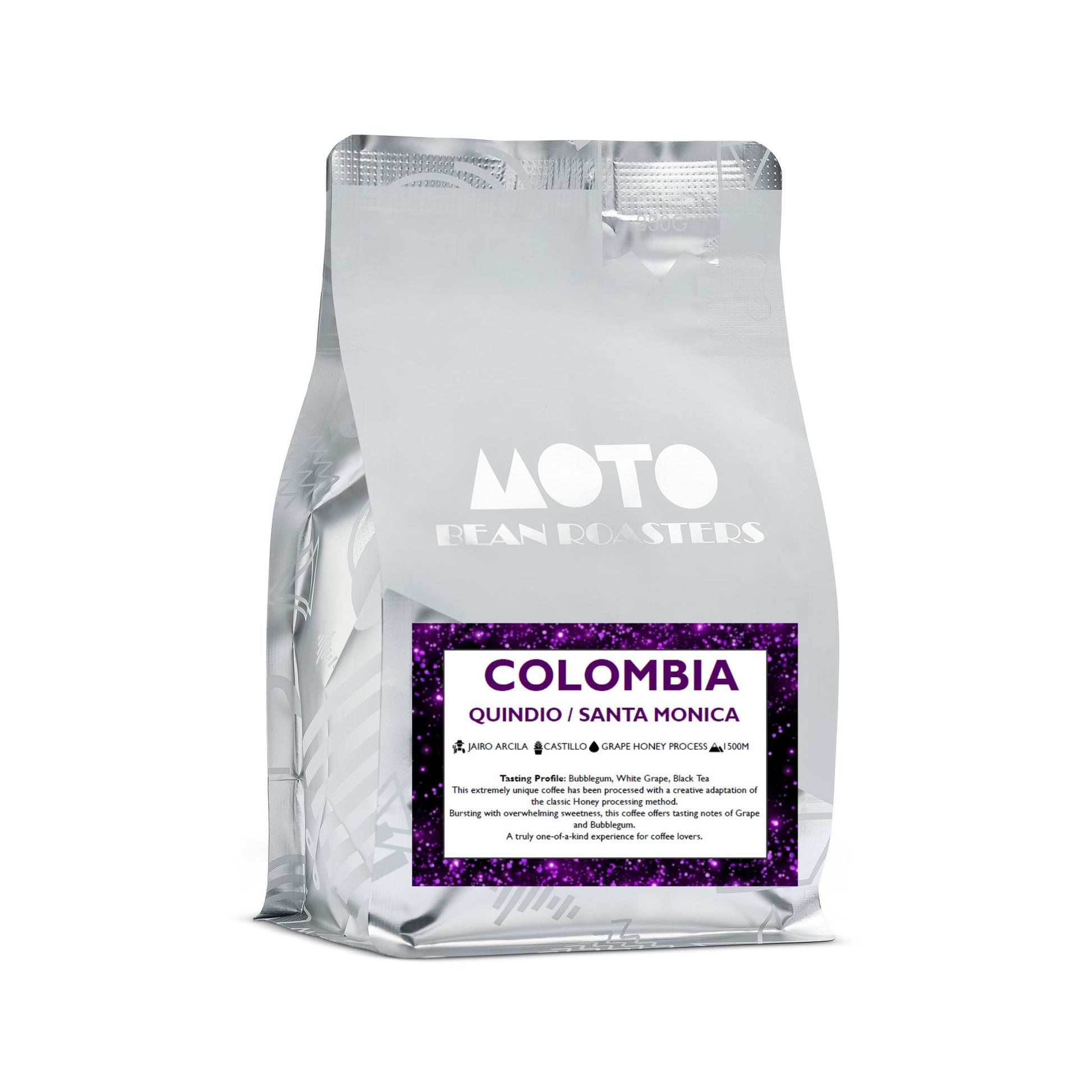 Motobean Speciality Roasters Jairo Arcila Grape Premium Fermented Coffee Beans 250g